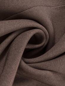 SHEIN LUNE 女士休闲露背口袋西装外套，摩卡棕色和紫色棕色西装外套女士女士西装外套棕色夹克女士秋冬西装外套 - 摩卡棕 - 查看 8