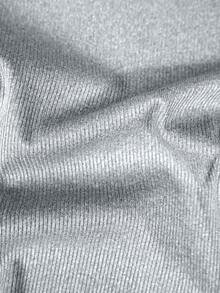 Manfinity Dauomo Men's Summer Solid Color Ribbed Athletic Casual Tank Top - Grey - View 4