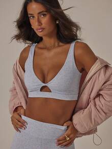 Aralina Bộ đồ tập gym hai mảnh họa tiết hoa Leisurewear kèm quần legging và áo crop top xoắn phía trước năng động dành cho nữ - Nhiều màu - Xem 4