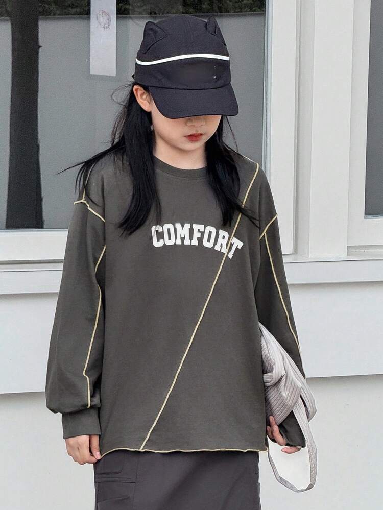 Tween Girls Printed Raglan Long Sleeve T-Shirts, Fall Clothes