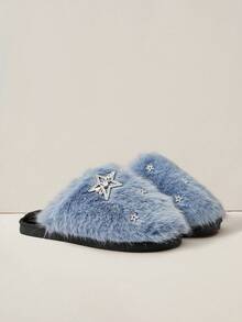 Cuccoo Women's Casual Slip-On House Slippers, Minimalist & Fashion For Daily Wear For Christmas And New Year Holiday Vibe Fall And Winter