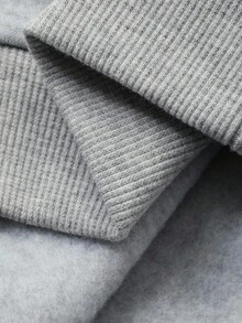 DAZY 女童格子拼接长袖卫衣，秋冬款 - 黑色 - 查看 7