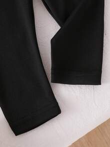 2pcs Baby Girls Casual Bow Print Long Sleeve Sweatshirt And Knit Leggings Set, Cute And Fashionable For Autumn Red And Black Outfit Toddler Girl Toddler Girl Sets Winter Kids Winter Clothes Baby Girls Sets Baby Girl Full Sleeve With Pant