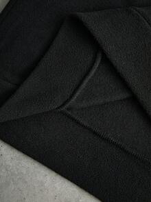 Manfinity Roghcode Men's Street-Style Fashionable INS Matching Casual Versatile Quarter Zip Sweatshirt, Suitable For Outdoor Music Festivals, Nightclubs, Bars, Boyfriend/Husband Gift, Anniversary Gift, Black, Long Sleeve Top - Black - View 6