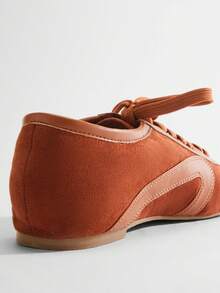 Solezae 女士舒适平底日常梦幻休闲基本款可爱芭蕾运动鞋 - 駝色 - 查看 7