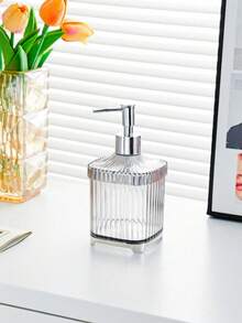 1 Stück eleganter Seifenspender, Pumpflasche für Toner auf der Arbeitsplatte, süßer Badezimmer Toner Behälter, nachfüllbare Shampoo- und Duschgelflaschen, Badezimmer Accessoires, Heimdekoration, Heimeinrichtung, Badezimmerdekoration, Herbstdekoration, Rückkehr zur Schule.