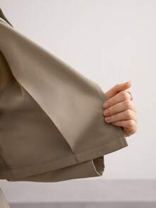 Heiryn 2件套女式无袖连衣裙和长袖上衣套装 - 卡其色 - 查看 8