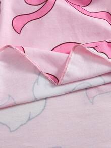 SHEIN Playful Pals Kleine Mädchen Weihnachts-Weihnachtsmann Muster Langarm Lässig Kleid, geeignet für Zuhause, Ausflüge, Partys und Feiertage, Herbst - Verschiedenfarbig - Übersicht 7