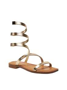 SPINELLA GOLD Women Slides, Fashionable And Versatile For Summer - Gold - View 2