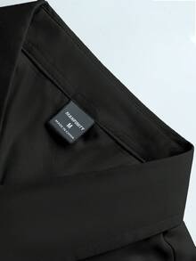 Manfinity CasualCool Men's Casual Solid Color Short Sleeve Shirt And Pants Set - Black - View 7