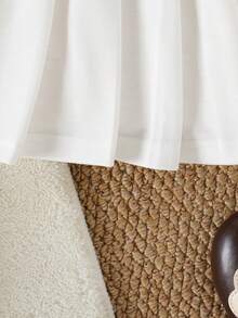 SHEIN 2 件套女童 Polo 领套装，小熊补丁长袖上衣 + 百褶裙，秋冬校园风格 - 杏色 - 查看 5