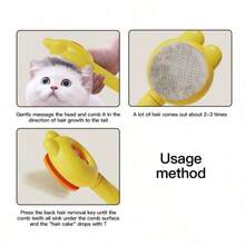猫毛刷脱毛梳淋浴按摩宠物刷去除猫兔狗松散毛发美容用品 - 彩色 - 查看 8