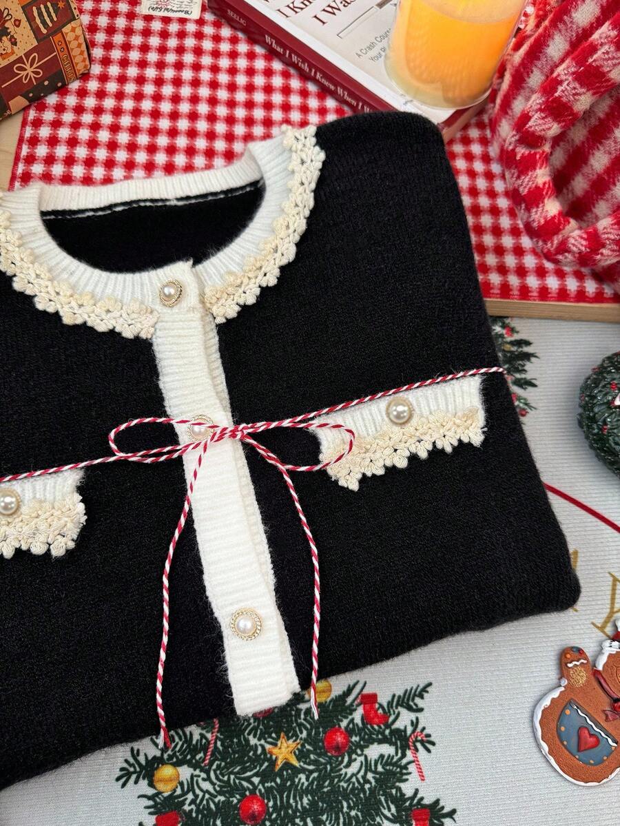 DAZY Christmas Tween Girl Fall Clothes Tween Girls Cardigan - Black - View 1