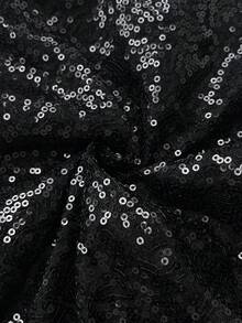 Elamini Women's Solid Color Sequin Backless Criss-Cross Strap Dress