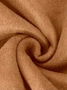 Franclia New Autumn/Winter Brown Raglan Sleeve Long Sleeve Pocket Loose Mid-Length Fleece Jacket For Women - Khaki - View 5