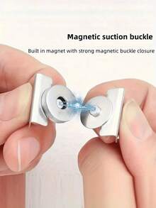4pcs Metal Magnetic Snap Button, 20*7mm (0.79*0.29in), 4 Colors, Magnetic Clasp For Canvas Bags, Wallets, Handbags And Garments, DIY Craft Accessories