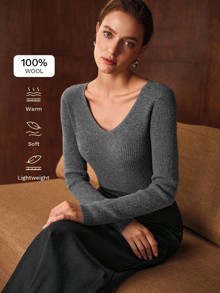 WOOL V-NECK SLIM FIT SWEATER, AUTUMN/WINTER