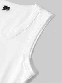 Tseoso 2pcs Women Casual Crew Neck Tank Top Set, Versatile For Daily Wear, 95% Cotton, Suitable For All Seasons Indoor And Outdoor, Vintage, Cute Summer Tops, Softgirl, Summer Outing Items, Home, Back To School, Fall Women Clothes, Versatile, - Multicolor - View 9