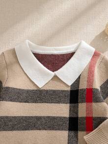 Genkimix Kids Young BoyFashionable Plaid Jacquard Knit Sweater, Long Sleeve, Autumn/Winter Boys Autumn Winter Casual Knitwear Fall Sweaters Kids Boy Sweater Plaid Boy Sweater Plaid Sweater Boy Boys Knitwear Kids Knitwear Boys Casual Sweater Winter Sweaters For Kids Knitwear Sweater Casual Sweater Kids Sweater Boy Sweater Toddler Sweater Kids Knitwear Boys Knitwear Boys Autumn Winter Casual Set Boys Knit Shirt Autumn Clothing Kids Winter Sweaters Winter Sweaters Kids Winter Sweaters Cute Sweaters 8 Years Old Boy Knitwear Boys Autumn Winter Casual Two Piece Set - Khaki - View 3