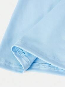 SHEIN Girlism Teen Girls' High Waist Snug Fit High Stretch Sports Yoga Casual Versatile Pocket Flare Pants, Light Blue - Baby Blue - View 4