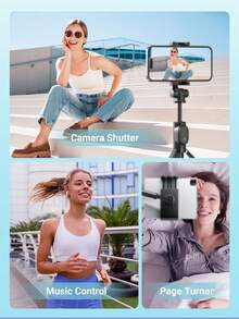 Teckwe 全新无线滚动环，无线遥控翻页器，照片点击器观看短视频、拍照、听音乐，可满足您的所有需求，兼容 iOS 安卓系统