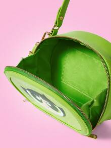 THE POWERPUFF GIRLS X SHEIN Printed Round Bag For Girls - Green - View 5