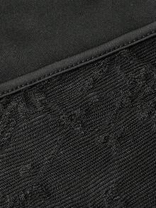 SHEIN MOD Váy ôm sát màu mơ cổ chữ V tay loe buộc eo phía trước xếp nếp xếp nếp - màu đen - Xem 3