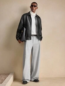 AKNOTIC 男士时尚百搭通勤复古长袖夹克，适合秋冬季穿着