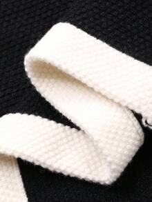 DAZY Gilet sans manches décontracté à couleurs contrastées pour femmes, mode modeste d'automne