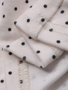 DAZY 女式韩版波点优雅无袖蝴蝶结衬衫 - 白色 - 查看 7