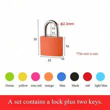 3/10 - Set Compact Colorful Plastic Padlocks With Keys.Padlock Small Padlock With Key For Luggage Lock, Fashion - Forward Multicolored Square - Shaped Design,Backpack, Gym Locker Lock, Suitcase Lock, Classroom Matching Game - Multicolor - View 7