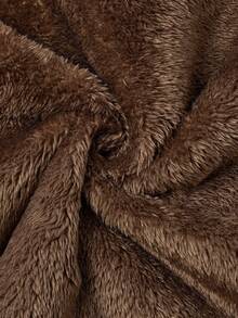 EMERY ROSE Plus Size Casual Solid Color Fleece Hoodie, Autumn/Winter - Redwood - View 6