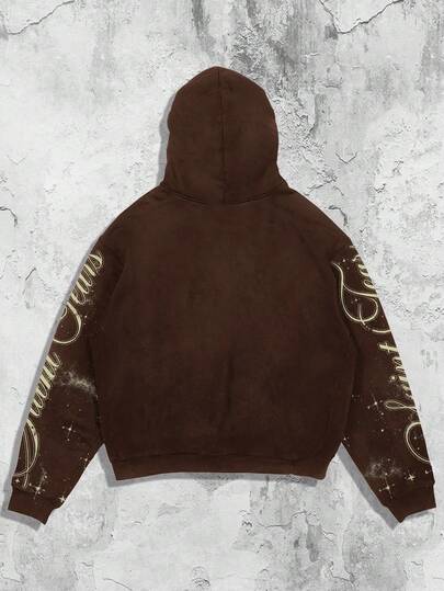 Street Life Sudadera con capucha de estilo casual de hombre con forro térmico, otoño/invierno