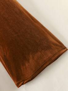 2pcs Tween Girls Casual Loose Comfortable Soft Letter Embroidered Hoodie Top And Flare Pants Set - Rust Brown - View 5