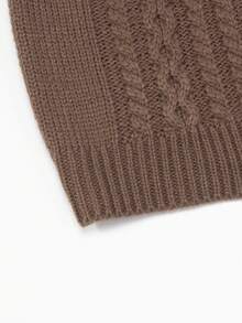 Airaco 女式秋冬麻花图案长袖拉链休闲针织开衫