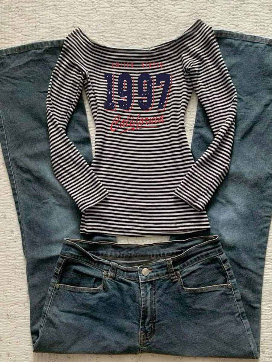 INAWLY Sisters Gift,Simple Fashion,T-Shirt, Leisure Street , - Multicolor - View 1