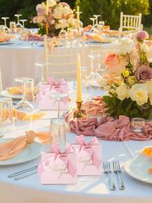 10 个，4.5x1.8x3.9 英寸小号感谢礼品袋，带蝴蝶结的迷你礼品袋，粉色图案纸质礼品袋，适合，带金箔印花的小纸质礼品袋，迷你糖果袋，带金箔印花的小纸质礼品袋，生日迷你糖果袋，母亲节礼物，礼物，新娘送礼会，毕业季派对用品 - 粉色 - 查看 5