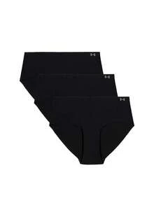 Under Armour 3 Pack Women's Briefs - Black/Black/Steel - View 1