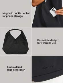 GLOWMODE Bolsa de bolso reversível repelente de água de nylon 18L com logotipo bordado para viagem casual diária