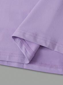 Manfinity Homme Plus Size Men's Casual Mountain Print T-Shirt, Summer Purple Street Wear - Pink - View 5