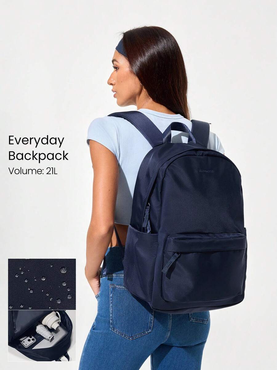 GLOWMODE Multi-Compartment Backpack Commuting Travel Exercise 21L - Navy Blue - View 1