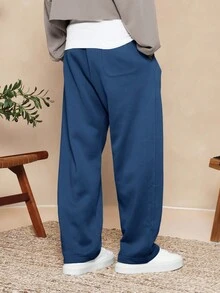 Quần jogger ống rộng SUMWON Essential dáng suông, thoải mái cho kỳ nghỉ đông, cạp chun co giãn, phong cách đường phố đơn giản. - Màu xanh ngọc - Xem 2