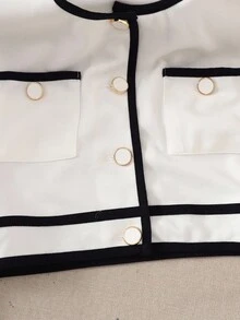 Serisse Kids Conjunto de 2 piezas de top de manga larga con cuello redondo y pantalones rectos informales para niñas preadolescentes con bloques de color, adecuado para citas, fiestas, vuelta al colegio, otoño/invierno