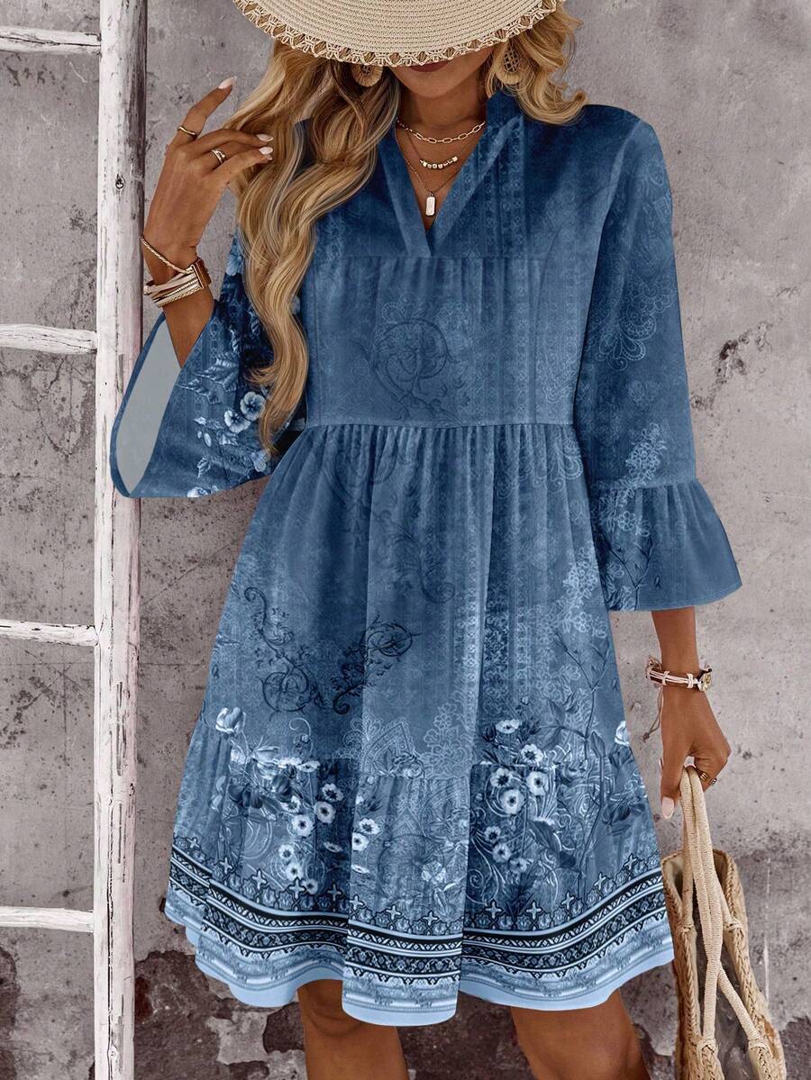 EMERY ROSE Váy in họa tiết cổ điển thường ngày cỡ lớn cho nữ - Nhiều màu - Xem 1