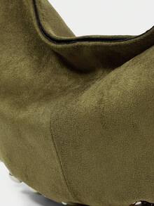 SHECARRY Damen Schultertasche aus einfarbigem, modischem Material mit Nieten