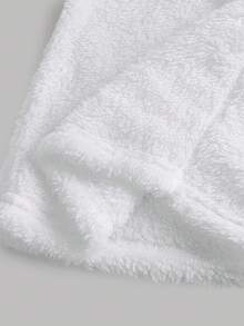 Tween Girls White Fluffy Thickened Knit Flare Pants, Casual Daily Fashion Versatile - White - View 4