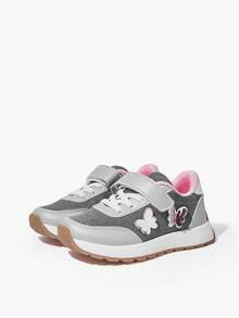 JNSQ 1 Pair Of Butterfly Fun Cute Splicing Basic Casual Fashion Lightweight Suitable For Spring, Summer, Autumn And Winter Girl's Sports Shoes Kids Shoes School Running Shoes