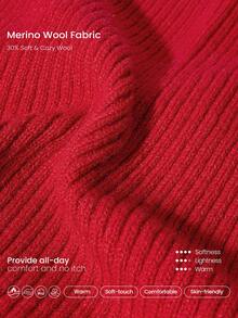 GLOWMODE Keep It Cozy 30% Wool Soft Warm Chill Ribbed Drawstrings Woven Balaclava Autumn Winter Daily Casual Wear