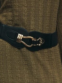 Maija 女式纯色长袖立领连衣裙 - 軍綠色 - 查看 7