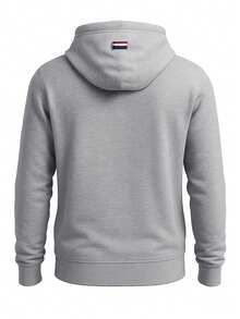 Classic Men's Zip Up Hoodie Grey - Grey - View 5